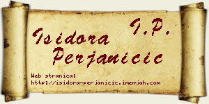 Isidora Perjaničić vizit kartica